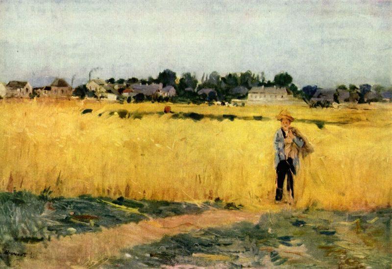 Berthe Morisot Grain field Norge oil painting art